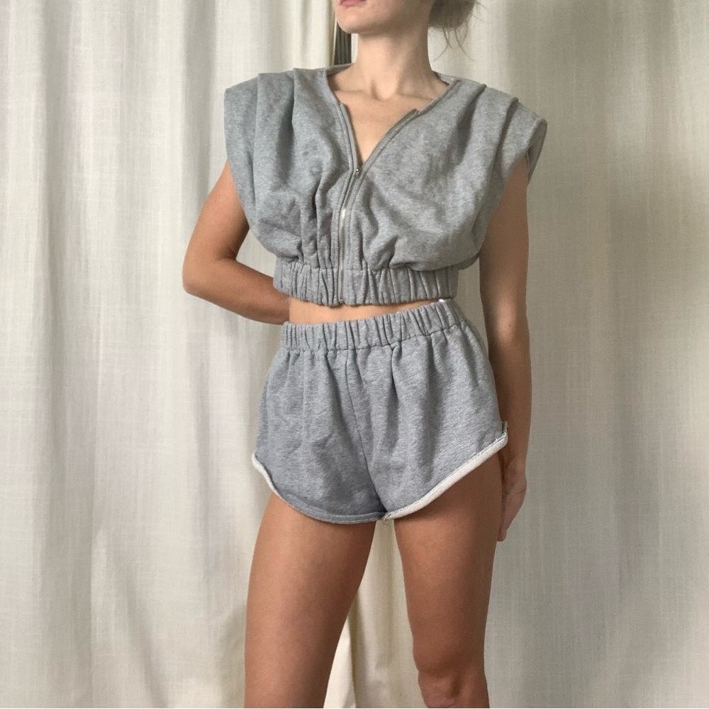 Mable Cotton cropped sweat set Size Small